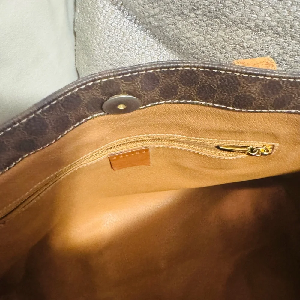 Celine Macadame Brown and Tan Tote Bag with Monogram Canvas - Picture 6 of 8